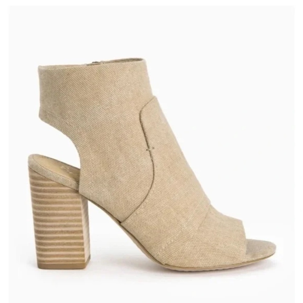 Splendid Darlene Canvas Peep Toe Bootie - beige color